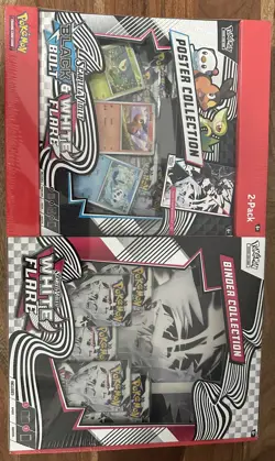 POKEMON BLACK BOLT & WHITE FLARE BINDER & POSTER COLLECTION 2-PACK BUNDLE SEALED - Image 1