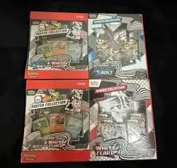 Pokemon Black Bolt and White Flare Binder + Poster Collection Sam's Club Bundles - Image 1