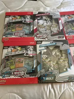 Pokemon Binder Poster Collection W Booster Packs Black Bolt + White Flare Bundle - Image 2