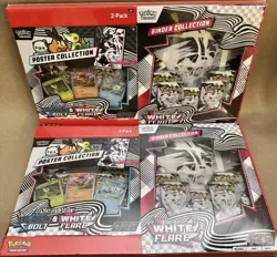 Pokemon 1 Black Bolt 1 White Flare Poster + Binder Collection Sams Club Lot of 2 - Image 2