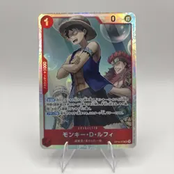 Monkey D. Luffy SR OP14-013 The Azure Sea's Seven ONE PIECE Card Japanese NM - Image 1