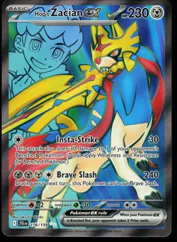 Hop's Zacian ex 176/159 Ultra Rare Journey Together Pokemon Card - Image 1