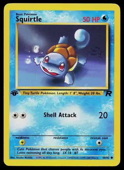 Pokemon Card - Squirtle Team Rocket 68/82 1st Edition Common - Image 1