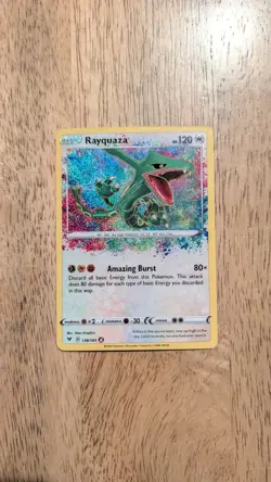 Pokemon TCG Rayquaza 138/185 SWSH04: Vivid Voltage Rare Holo Card - Image 1