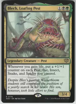 MTG Blech, Loafing Pest NM Secrets of Strixhaven Magic 176 - Image 1