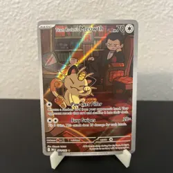 Team Rocket's Meowth 203/182 Sv10: Destined Rivals Holo - Image 1