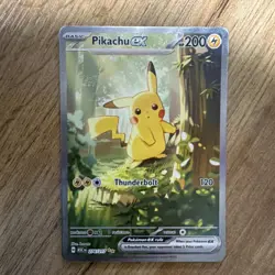 Pikachu EX Pokemon TCG Foil Card 276/217 Thunderbolt 200 HP Lightning Basic - Image 1