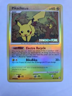 Pokemon Pikachu Burger King Reverse Holo Promo D&P 094/123 60 HP - Image 1