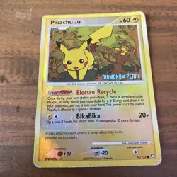 Pikachu( Reverse Holo) #94 Pokemon Mysterious Treasures - Image 3