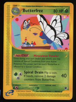 Pokemon 2002 Expedition Base - Butterfree - Rare - 38 - Image 1