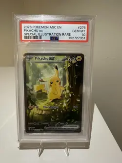 2026 POKEMON ASCENDED HEROES SPECIAL ILLUSTRATION RARE #276 PIKACHU EX PSA 10 - Image 1