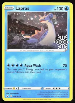 Lapras 048/202 (COSMOS) Holo Promo 2018 Snow Flke Stamp Pokemon LP - Image 1