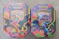 Pokemon TCG Mega Charizard X & Y EX Tins Sealed - Set of 2 - Image 1