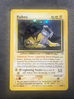 Pokemon TCG Neo Revelation: Raikou Holo 13/64 LP - Image 1