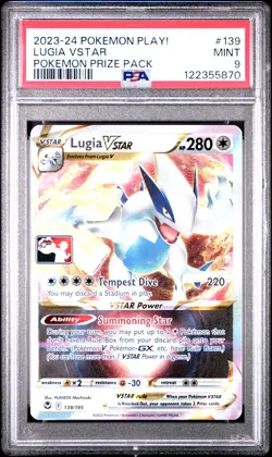 Lugia VSTAR 139/135 PSA 9 Pokemon Prize Pack Play! Pokemon Promo TCG - Image 1