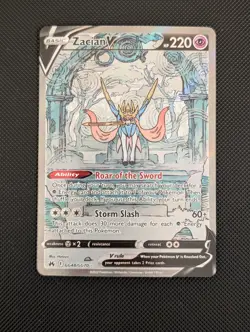 Pokemon Zacian V GG48/GG70 Galarian Gallery Crown Zenith Full Art Holo NM - Image 1