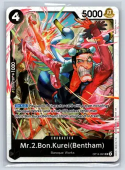 Mr.2.Bon.Kurei (Bentham) The Azure Sea's Seven #OP14-091 - Image 1