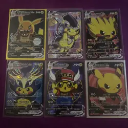 Huge!!! Pokemon x Pikachu Full Art Pokemon Custom Cards lot of 52. Lots of anime - Image 5