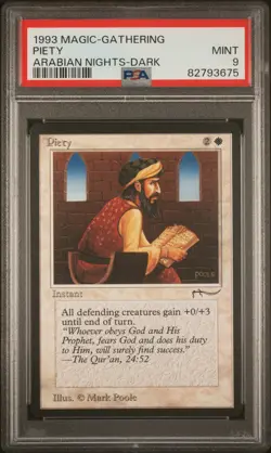 Piety (Dark) - Arabian Nights - MINT - PSA 9. POP 20. See MTG in Store. - Image 1