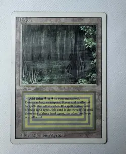 Magic The Gathering Bayou Dual Land Revised Edition Moderate Play Rare MP - Image 1