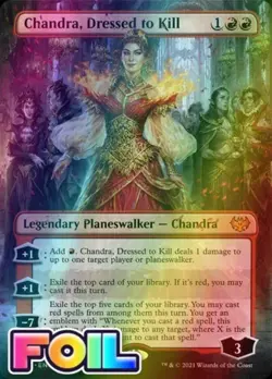 x1 Chandra, Dressed to Kill VOW MTG 279 FOIL BORDERLESS MYTHIC M/NM 1x - Image 1
