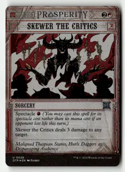 Skewer the Critics 26 Outlaws of Thunder Junction: Breaking News MTG Foil NM - Image 1