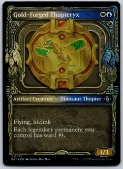 Gold-Forged Thopteryx (Showcase) Foil March of the Machine: The Aftermath 81 NM - Image 1