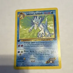 Pokemon Sabrina's Golduck Gym Challenge 30/132 Rare 1st Edition English Card - Image 1