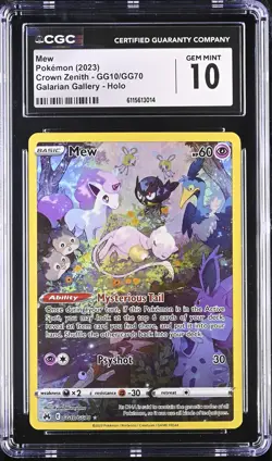 CGC 10 - MEW - GG10/GG70 CROWN ZENITH GALARIAN GALLERY HOLO POKEMON - Image 1