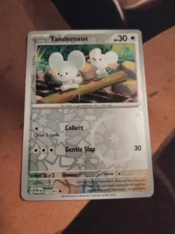 Pokemon TCG Tandemaus Scarlet & Violet: Paldean Fates 073/091 Reverse Holo-NM - Image 1