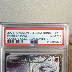 Pokemon Reshiram 2021 Celebrations Classic Collection 113/114 Holo PSA 10 - Image 3