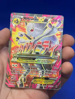 Pokemon XY BREAKthrough Mega M Mewtwo EX 160/162 Full Art Ultra Rare HP/DMG - Image 2