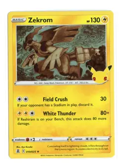 Zekrom 010/025 Holo Rare Holo Celebrations Pokemon TCG NM - Image 1