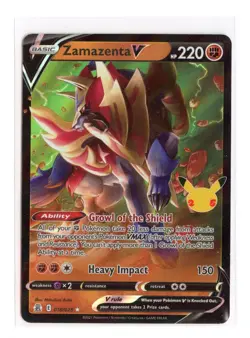 Zamazenta V 018/025 Ultra Rare Holo Celebrations Pokemon TCG - Image 1