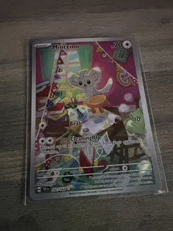 Pokemon TCG Minccino 182/162 Illustration Rare, Temporal Forces - Image 1
