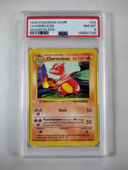 Charmeleon 1999 Pokemon Game Shadowless #24 | PSA 8 | with Goodies! - Image 4
