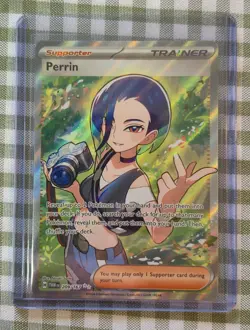 Pokemon TCG Perrin Trainer-Supporter Ultra Rare Full Art Holo Sv06 209/167 - Image 1