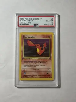 PSA 10 Gem Mint - 1st Edition Pokemon TCG 2000 Team Rocket Charmander #50 - Image 1
