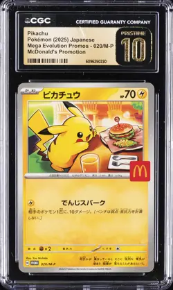 2025 POKEMON JPN MEGA EVOLUTION PROMOS #020/M-P PIKACHU CGC 10 PERFECT - Image 1
