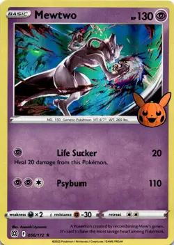 MEWTWO 056/172 HOLO P TRICK OR TRADE BOOSTER POKEMON HOLO MP - Image 1