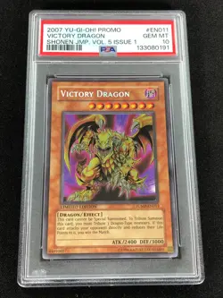 Yugioh 2007 Victory Dragon JUMP-EN011 PSA 10 Secret Rare! - Image 1