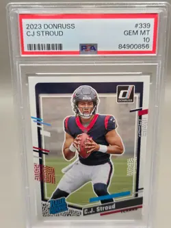 Cj Stroud 2023 Donruss Rated Rookie Card #339 RC PSA 10 Gem Mt - Image 1