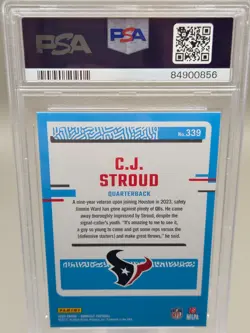 Cj Stroud 2023 Donruss Rated Rookie Card #339 RC PSA 10 Gem Mt - Image 2