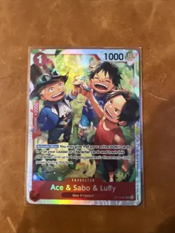 Ace & Sabo & Luffy OP13-007 SR Carrying On His Will - One Piece Card - Image 1
