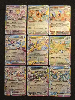 Pokemon Prismatic Evolutions - 9 Card Complete Eeveelution EX Set NM - Image 1