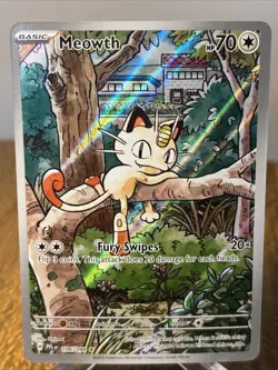Meowth 106/094 Illustration Rare Phantasmal Flames English Pokemon Card TCG - Image 1
