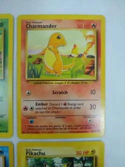 Pokemon Base Set Starters - Bulbasaur Charmander Squirtle Pikachu - Exact Cards! - Image 3