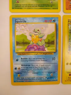 Pokemon Base Set Starters - Bulbasaur Charmander Squirtle Pikachu - Exact Cards! - Image 4