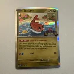 Pokemon Tatsugiri 118 Staff Promo Holo Scarlet & Violet Twilight Masquerade Card - Image 1