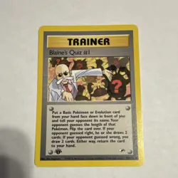 Pokemon 1st Edition Blaine's Quiz #1 Gym Challenge Rare 97/132 English Card - Image 1